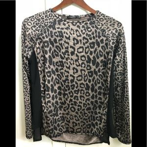 Zara leopard print long sleeve shirt